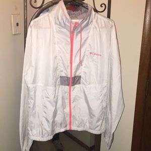 White windbreaker